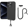 image:imageSmartish iPhone 15 Pro Wallet Case with Crossbody Lanyard Strap  Wallet Slayer Vol 1  Slim  Protective Credit Card Holder with Universal Detachable Shoulder Neck Strap  Black Tie AffairMagSafe Case