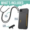 image:imageSmartish iPhone 15 Pro Wallet Case with Crossbody Lanyard Strap  Wallet Slayer Vol 1  Slim  Protective Credit Card Holder with Universal Detachable Shoulder Neck Strap  Black Tie AffairWallet Case