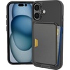image:imageSmartish iPhone 16 Plus Magnetic Case with MagSafe Wallet  Gripmunk  Magsafe Compatible Thin Grip Cover  Detachable Magnetic Credit Card Holder  Black Tie AffairMagSafe Case