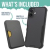 image:imageSmartish iPhone 16 Plus Magnetic Case with MagSafe Wallet  Gripmunk  Magsafe Compatible Thin Grip Cover  Detachable Magnetic Credit Card Holder  Black Tie AffairMagSafe Armor Case