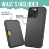 image:imageSmartish iPhone 16 Plus Magnetic Case with MagSafe Wallet  Gripmunk  Magsafe Compatible Thin Grip Cover  Detachable Magnetic Credit Card Holder  Black Tie AffairMagSafe Case