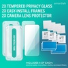image:imageSmartish iPhone 17 Pro Privacy Screen Protector  Camera Lens Covers  Tuff Sheet  2Pack Tempered Glass ScratchResistant 9H Anti Spy wEasy Install Frame for Apple iPhone 17 Pro