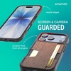 image:imageSmartish iPhone17 Wallet Case  Wallet Slayer Vol 2 Slim  Protective Credit Card Holder wKickstand  Drop Tested Hidden Card Slot Cover for Apple iPhone17  Very Cherry BlossomWalnut Woods