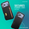 image:imageSmartish iPhone17 Wallet Case  Wallet Slayer Vol 2 Slim  Protective Credit Card Holder wKickstand  Drop Tested Hidden Card Slot Cover for Apple iPhone17  Very Cherry BlossomBlack Tie Affair