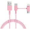 image:imageSmartish 2 in 1 USB C to USB CLightning Cable  Crown Joule  6 Ft Fabric Wrapped Fast Charging Cord  for iPhone Galaxy Pixel  100W Dual Fast Charger for PhonesLaptops  Im BlushingIm Blushing