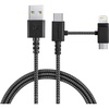 image:imageSmartish 2 in 1 USB C to USB CLightning Cable  Crown Joule  6 Ft Fabric Wrapped Fast Charging Cord  for iPhone Galaxy Pixel  100W Dual Fast Charger for PhonesLaptops  Im BlushingNo 2 Pencil Gray
