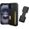 image:imageSmartish iPhone 17 Wallet Case  Phone Grip Finger Loop  Wallet Slayer Vol 2 Slim  Protective Credit Card Holder  Pop Out Ring Kickstand for Apple iPhone 17  Black Tie Affair