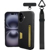 image:imageSmartish iPhone 17 Wallet Case  Phone Wristlet  Slim  Protective Phone Case Credit Card Holder  Detachable Wrist Strap Loop for Apple iPhone 17  Black Tie Affair