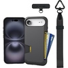 image:imageSmartish iPhone 17e16e Wallet Case  Phone Wristlet  Slim  Protective Phone Case Credit Card Holder  Detachable Wrist Strap Loop for Apple iPhone 17e16e  Black Tie AffairiPhone Air