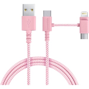 image:imageSmartish 2 in 1 USB C to USB CLightning Cable  Crown Joule  6 Ft Fabric Wrapped Fast Charging Cord  for iPhone Galaxy Pixel  100W Dual Fast Charger for PhonesLaptops  Im BlushingIm Blushing