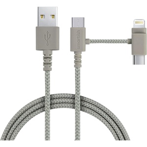 image:imageSmartish 2 in 1 USB C to USB CLightning Cable  Crown Joule  6 Ft Fabric Wrapped Fast Charging Cord  for iPhone Galaxy Pixel  100W Dual Fast Charger for PhonesLaptops  Im BlushingLightly Toasted Beige