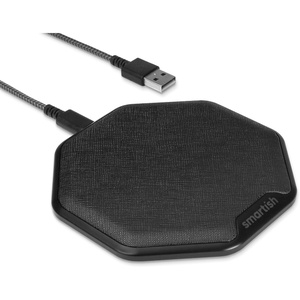 image:imageSmartish Fast Wireless Charger  Charge Island  QiCertified 15W Universal Charging Pad Textured amp NonSlip for iPhone Samsung Galaxy AirPods Pro QiEnabled Devices  Chefs SpecialBlack Tie Affair