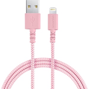 image:imageSmartish Lightning Fast Charging Cable  Crown Joule Durable Nylon Fabric Cord MFi Certified for iPad Airpods iPhone  Im Blushing 6ftIm Blushing