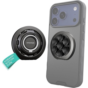 image:imageSmartish MagSafe Suction Mount  WallFlower  3 in 1 Reversible Magnetic Phone Grip Finger Loop Suction Mount Kickstand wUniversal MagSafe Adapter Kit for Apple iPhone  So JadedBlack Tie Affair