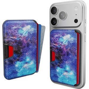 image:imageSmartish MagSafe Wallet  Side Hustle Flip  Magnetic Card Holder Kickstand  Slim  Flip Finger Grip Strap Holds 3 Cards  Cash Compatible with Apple iPhone 171615141312  Black Tie AffairSpaced Out