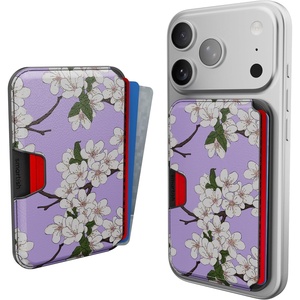image:imageSmartish MagSafe Wallet  Side Hustle Flip  Magnetic Card Holder Kickstand  Slim  Flip Finger Grip Strap Holds 3 Cards  Cash Compatible with Apple iPhone 171615141312  Black Tie AffairVery Cherry Blossom