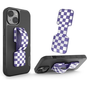image:imageSmartish Phone Grip Loop  Prop Tart  Pop Out Finger Strap and Holder with Kick Stand Compatible with All iPhone and Android Phones  Secret MenuCheckerboard