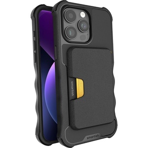 image:imageSmartish iPhone 15 Pro Protective Case with Wallet for MagSafe iPhones  Gripzilla  Magsafe Compatible Heavy Duty Armor Grip Cover  Detachable Magnetic Credit Card Holder  Black Tie AffairiPhone 15 Pro Max