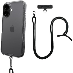 image:imageSmartish iPhone 15 Pro Wallet Case with Crossbody Lanyard Strap  Wallet Slayer Vol 1  Slim  Protective Credit Card Holder with Universal Detachable Shoulder Neck Strap  Black Tie AffairMagSafe Clear Case