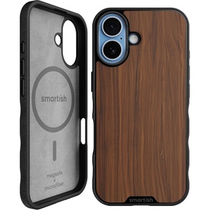 image:imageSmartish iPhone 17 MagSafe Case  Gripmunk Magnetic Slim Case Lightweight  Protective Thin Grip Cover with Microfiber Lining for Apple iPhone 17  Custom PrintWalnut Woods MagSafe