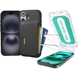 image:imageSmartish iPhone 17 MagSafe Case  Screen Protector  Magnetic Slim Case  Protective Thin Grip Cover  2Pack Tempered Glass Screen Protectors for Apple iPhone 17  Black Tie AffairWallet Case