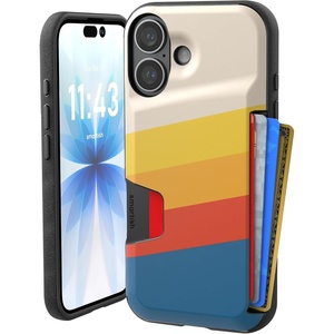image:imageSmartish iPhone 17e16e Wallet Case  Wallet Slayer Vol 1 Slim  Protective Credit Card Holder  Drop Tested Hidden Credit Card Slot Cover for Apple iPhone 17e16e  Walnut WoodsStriped Up
