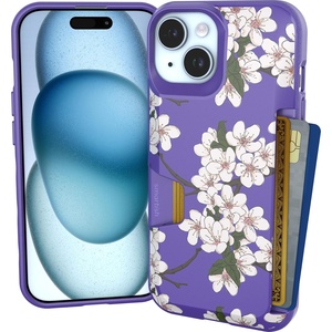 image:imageSmartish iPhone 17e16e Wallet Case  Wallet Slayer Vol 1 Slim  Protective Credit Card Holder  Drop Tested Hidden Credit Card Slot Cover for Apple iPhone 17e16e  Walnut WoodsVery Cherry Blossom