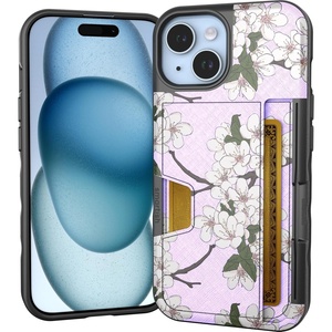 image:imageSmartish iPhone17 Wallet Case  Wallet Slayer Vol 2 Slim  Protective Credit Card Holder wKickstand  Drop Tested Hidden Card Slot Cover for Apple iPhone17  Very Cherry BlossomVery Cherry Blossom