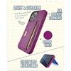 image:imageSmartish iPhone 11 Pro Wallet Case  Wallet Slayer Vol 2 Slim Protective Kickstand Credit Card Holder Silk  Black Tie AffairPurple Reign