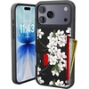 image:imageSmartish iPhone 11 Pro Wallet Case  Wallet Slayer Vol 2 Slim Protective Kickstand Credit Card Holder Silk  Black Tie AffairVery Cherry Blossom