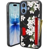 image:imageSmartish iPhone 11 Pro Wallet Case  Wallet Slayer Vol 2 Slim Protective Kickstand Credit Card Holder Silk  Black Tie AffairVery Cherry Blossom