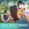 image:imageSmartish iPhone 11 Pro Wallet Case  Wallet Slayer Vol 2 Slim Protective Kickstand Credit Card Holder Silk  Black Tie AffairWalnut Woods