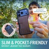 image:imageSmartish iPhone 11 Pro Wallet Case  Wallet Slayer Vol 2 Slim Protective Kickstand Credit Card Holder Silk  Black Tie AffairWalnut Woods