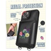 image:imageSmartish iPhone 13 Pro Crossbody Wallet Case for Women  Dancing Queen PurseClutch with Detachable Strap amp Wristlet Protective Cover with Credit Card Holder  Stiletto BlackGoldCatch the Bouqet