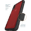 image:imageSmartish iPhone X Tough Case  Silk Armor Protective Rugged Grip Cover  Guardzilla  Includes Tempered Glass Screen Protector  Crimson RedOxblood Red