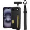 image:imageSmartish iPhone Air Wallet Case  Phone Wristlet  Slim  Protective Phone Case Credit Card Holder  Detachable Wrist Strap Loop for Apple iPhone Air  Black Tie Affair