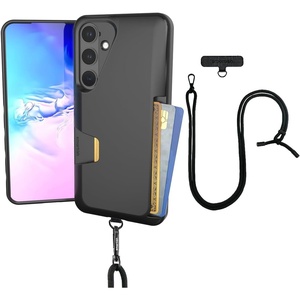 image:imageSmartish Galaxy S24 Ultra Wallet Case  Wallet Slayer Vol 1 Slim  Protective Credit Card Holder  Drop Tested Hidden Card Slot Cover Compatible with Samsung Galaxy S24 Ultra  Black Tie AffairRope Strap Bundle