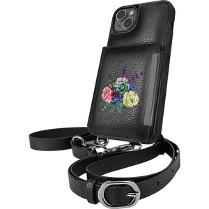 image:imageSmartish iPhone 13 Pro Crossbody Wallet Case for Women  Dancing Queen PurseClutch with Detachable Strap amp Wristlet Protective Cover with Credit Card Holder  Stiletto BlackGoldCatch the Bouqet
