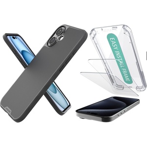 image:imageSmartish iPhone 16 Plus MagSafe Case  2Pack Tempered Glass Screen Protector Bundle  Gripmunk  Tuff Sheet  Protective Magnetic Case with Crystal Clear Screen Protection  Black
