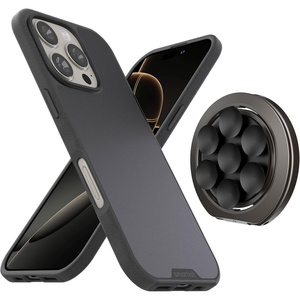 image:imageSmartish iPhone 16 Pro MagSafe Case  Magnetic Suction Mount  Phone GripFinger Loop  Kickstand Bundle  Gripmunk  WallFlower  3 in 1 Reversible Magnetic Phone Grip  Black Tie Affair