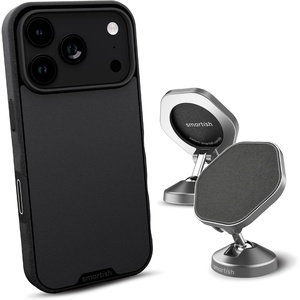 image:imageSmartish iPhone 17 Pro MagSafe Case  Magnetic Car Mount Bundle  Gripmunk  Mountaineer Car Mount Stick on Adhesive Phone Holder  Extra Strength Magnet Black Tie Affair