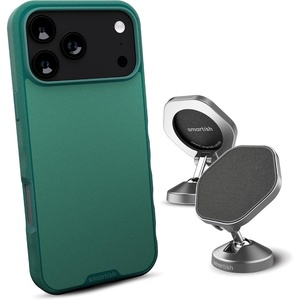 image:imageSmartish iPhone 17 Pro Max MagSafe Case  Magnetic Car Mount Bundle  Gripmunk  Mountaineer Car Mount Stick on Adhesive Phone Holder  Extra Strength Magnet So Jaded
