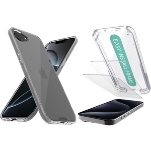 image:imageSmartish iPhone 17e16 Clear Case  2Pack Tempered Glass Screen Protector Bundle  Gripmunk  Tuff Sheet  Protective Case with Screen Protection for Apple iPhone 17e16  Black