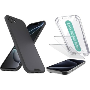 image:imageSmartish iPhone 17e16 MagSafe Case  2Pack Tempered Glass Screen Protector Bundle  Gripmunk  Tuff Sheet  Protective Magnetic Case with Screen Protection for Apple iPhone 17e16  Black Tie Affair