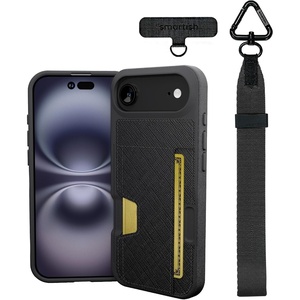 image:imageSmartish iPhone Air Wallet Case  Phone Wristlet  Slim  Protective Phone Case Credit Card Holder  Detachable Wrist Strap Loop for Apple iPhone Air  Black Tie Affair