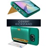 image:imageSmartish Galaxy S6 Wallet Case  Q Card Case for Samsung Galaxy S6  Ultra Slim Protective Kickstand Credit Card Carrying Case CM4  Platinum GoldPacific Green