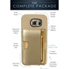 image:imageSmartish Galaxy S6 Wallet Case  Q Card Case for Samsung Galaxy S6  Ultra Slim Protective Kickstand Credit Card Carrying Case CM4  Platinum GoldPlatinum Gold