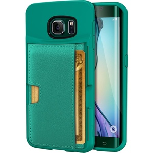 image:imageSmartish Galaxy S6 Wallet Case  Q Card Case for Samsung Galaxy S6  Ultra Slim Protective Kickstand Credit Card Carrying Case CM4  Platinum GoldPacific Green