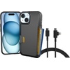 image:imageSmartish iPhone 15 Wallet Case  Screen Protector  Charger Bundle  Wallet Slayer  Tuff Sheet  Crown Joule  2Pack Tempered Glass  Protective Case Wallet  USBCLightning Cable