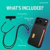 image:imageSmartish iPhone 17 Pro Max Wallet Case  Crossbody Lanyard Strap  Slim  Protective Phone Case Credit Card Holder  Detachable Shoulder Neck Strap for Apple iPhone 17 Pro Max  Black Tie Affair